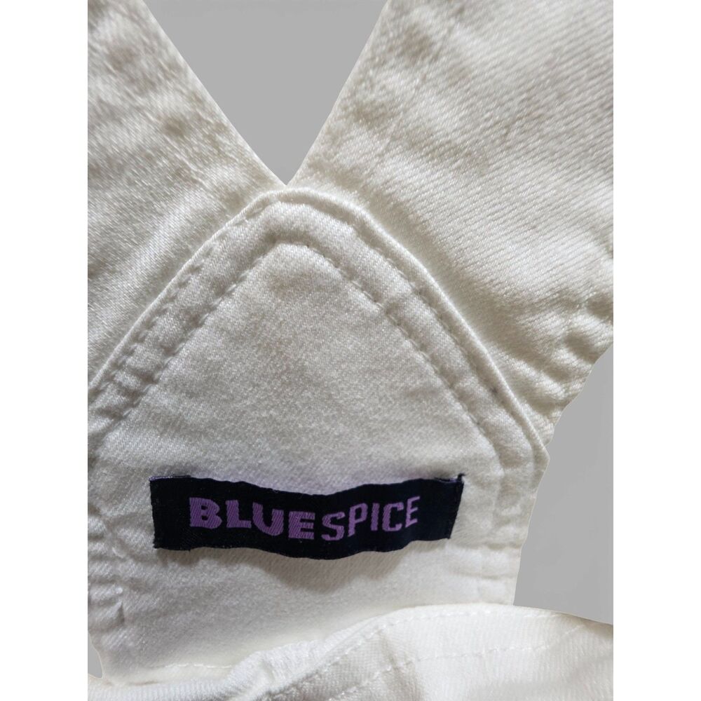 Girls White Denim Shortalls | Overall Shorts | Size 9 | Pre-Owned - Picture 13 of 15